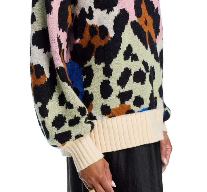 FARM Rio Colorful Leopard Knit Sweaters MSRP $230