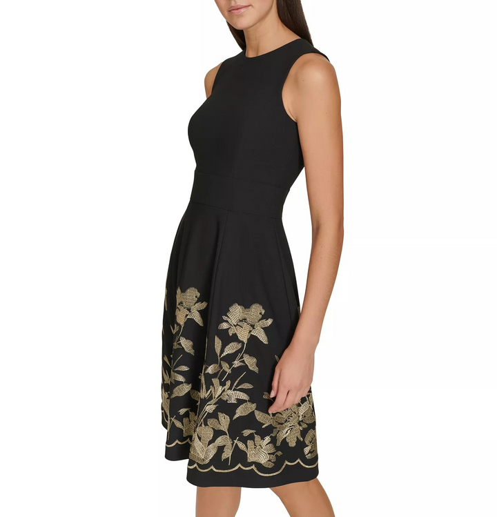 Calvin Klein Women's Sleeveless Printed Midi Dress MSRP $159