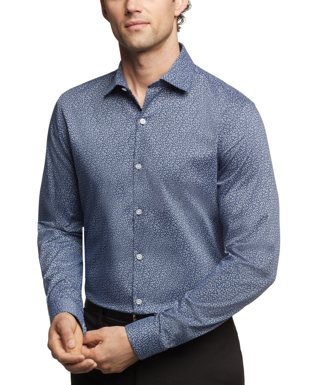 Kenneth Cole Reaction Slim-Fit Flex Stretch Dress Shirt MSRP $75