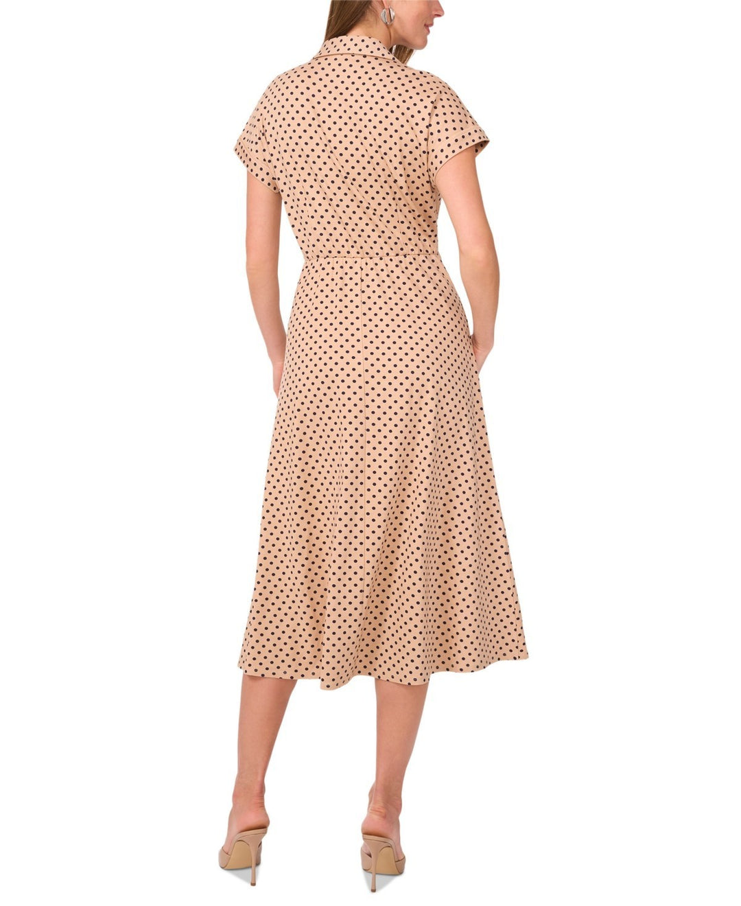 MSK Women's Polka-Dot Midi Dress MSRP $109