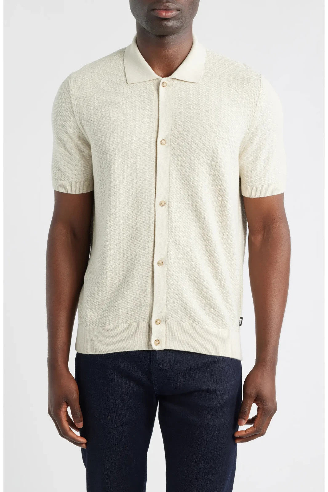 BOSS Iseppo Textured Short Sleeve Sweater