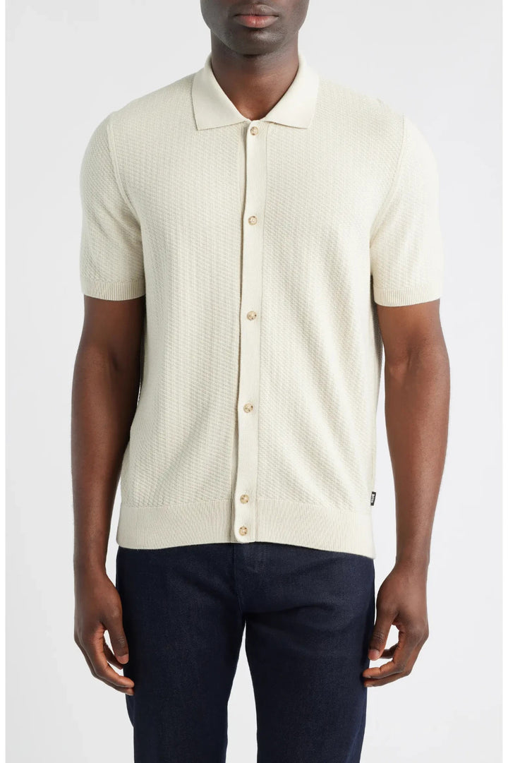 BOSS Iseppo Textured Short Sleeve Sweater