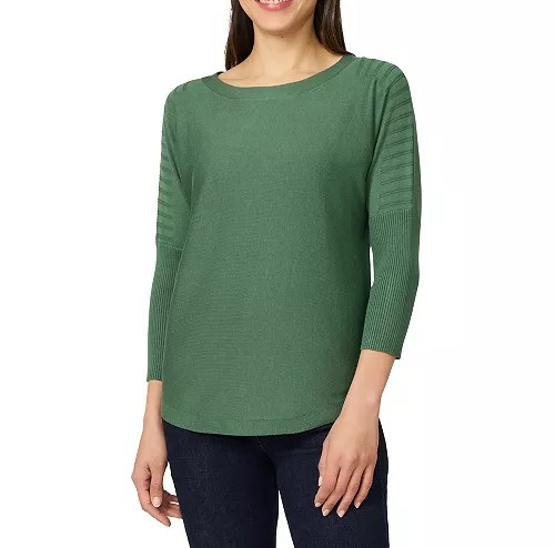 Melissa Paige Women's Boatneck Button-Back Dolman-Sleeve Sweater MSRP $ 46.50