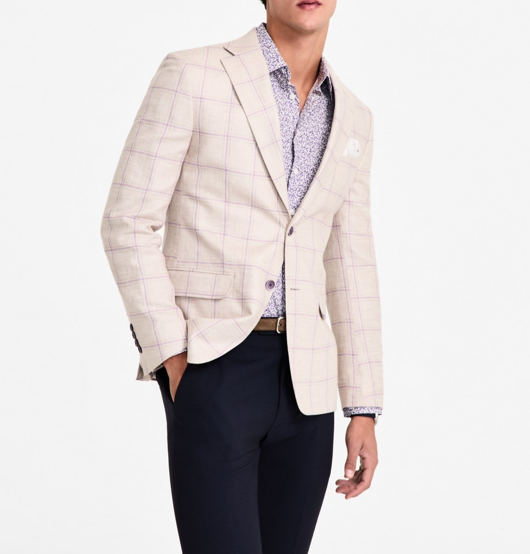 Tallia Men's Printed Notch-Lapel Sport Coat MSRP $295