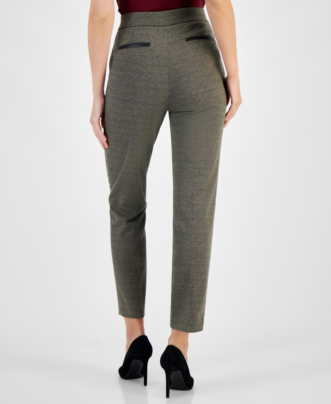 Kasper Pull-on Straight-Leg Pants MSRP $89