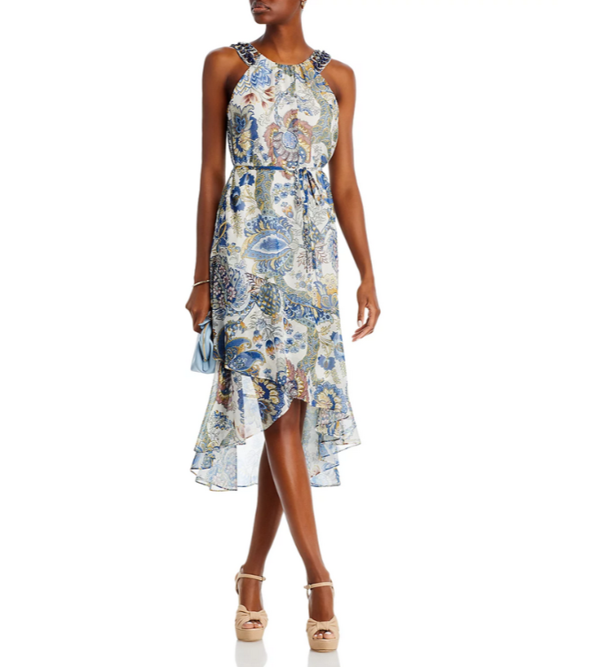Kobi Halperin Allison Beaded Midi Dress MSRP $598