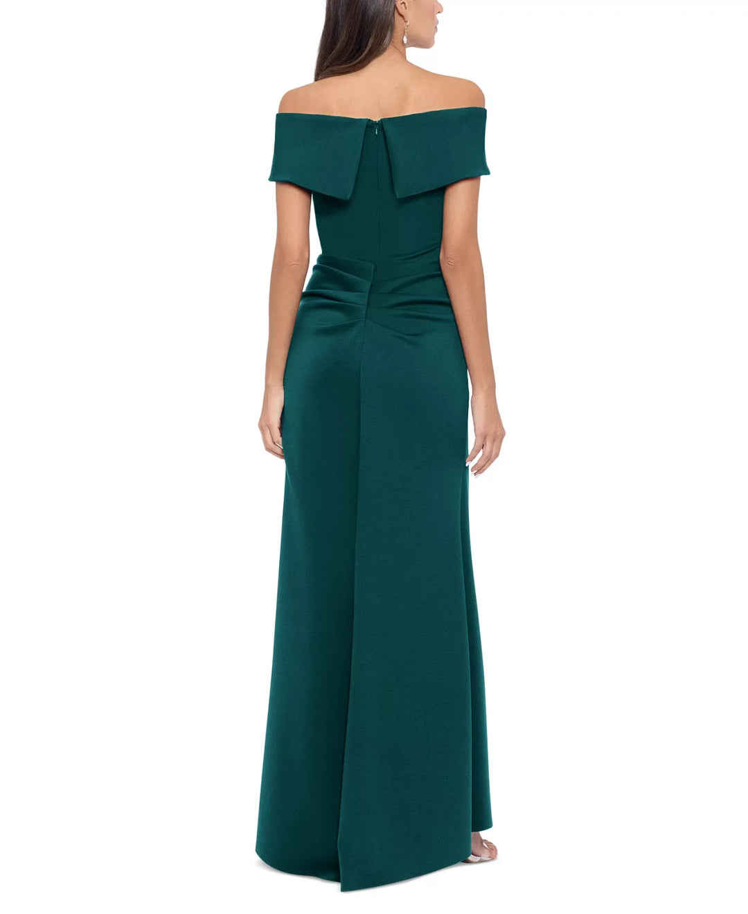 XSCAPE Scuba Off-The-Shoulder Gown MSRP $279