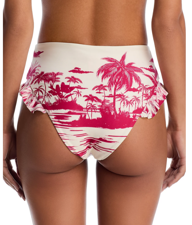 Agua Bendita High Waist Penelope Palms Bikini Bottom MSRP $144