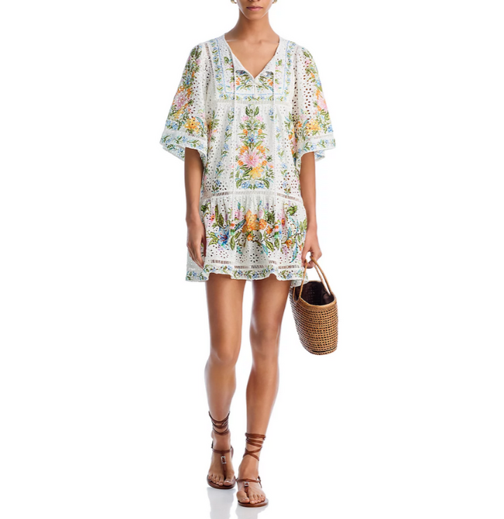 FARM Rio Sweet Bloom Bouquet Swim Cover-Up Dress MSRP $290