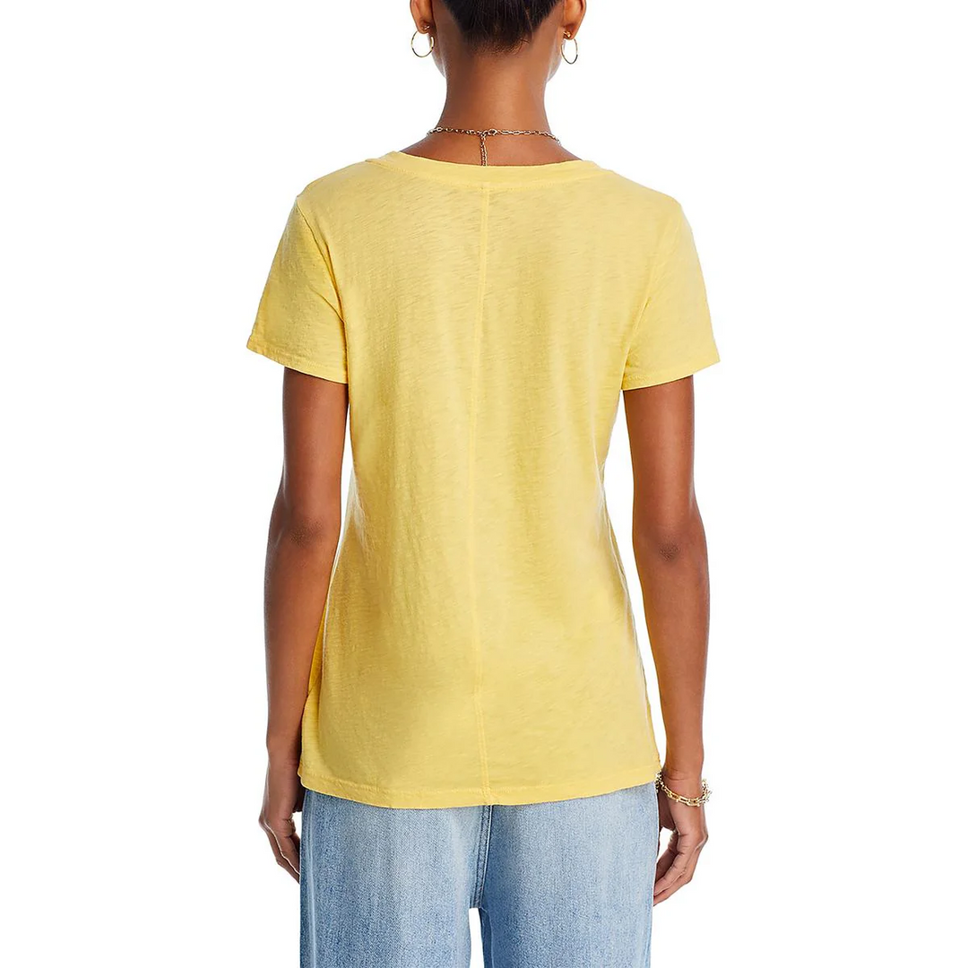 Velvet by Graham & Spencer Lilith Short Sleeved V Neck Tee MSRP $83