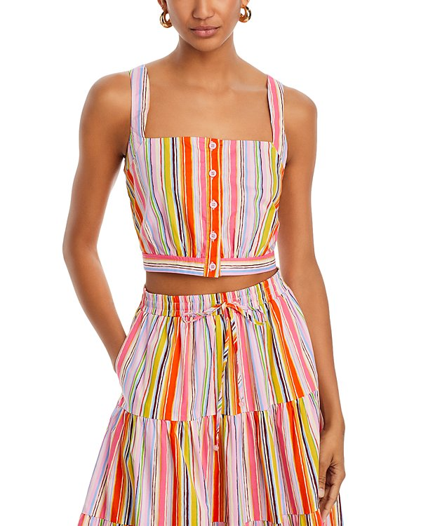 AQUA Multistripe Crop Tank MSRP $58
