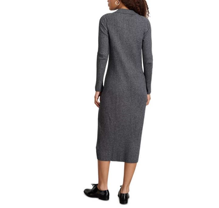 Alex Mill Alice Button Front Rib Knit Midi Dress MSRP $250