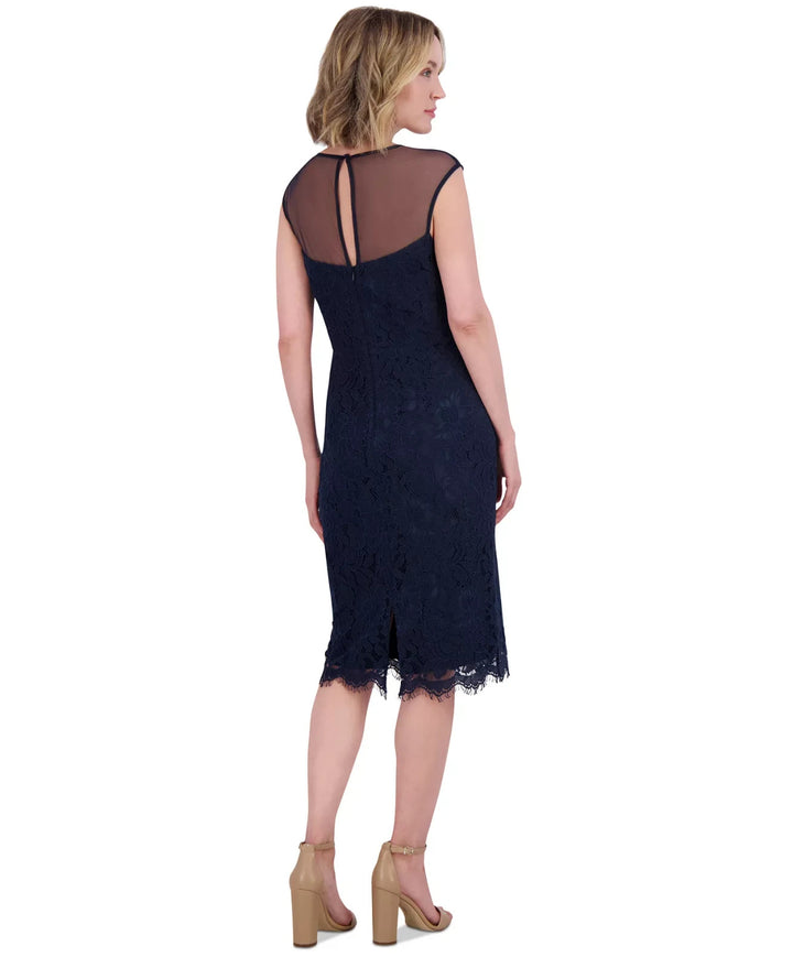 Eliza J Women's Embellished-Jewel-Neck Sheath Dress MSRP $228