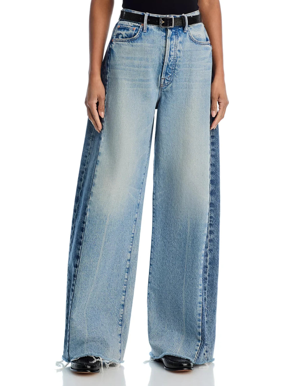 MOTHER Pipe Dream Button Sneak Fray Jeans MSRP $350