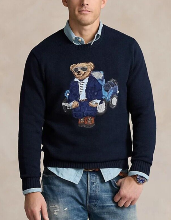 Polo Ralph Lauren Regular Fit Polo Bear Sweater MSRP $398