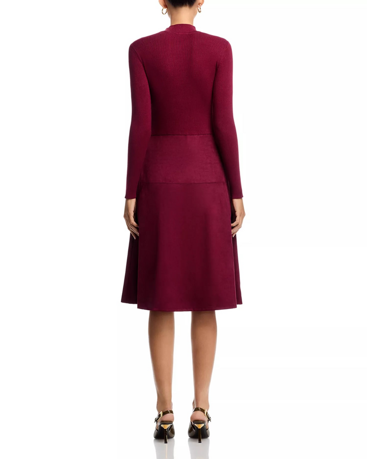 T Tahari Mock Neck Long Sleeve Dress MSRP $128