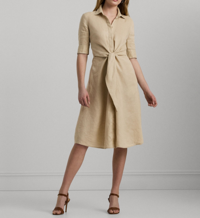 LAUREN Ralph Lauren  Linen Shirt Dress MSRP $185