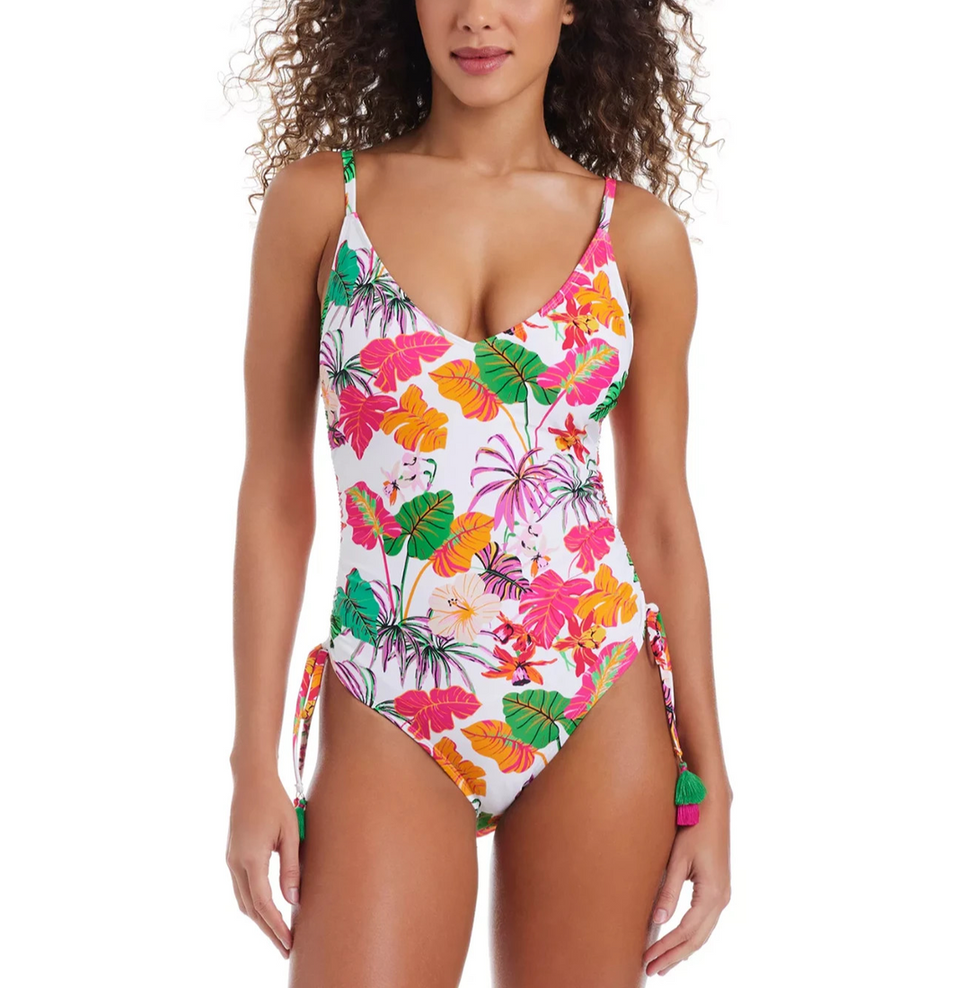 Bar III Women's Bermuda Babe One-Piece Swimsuit MSRP $68