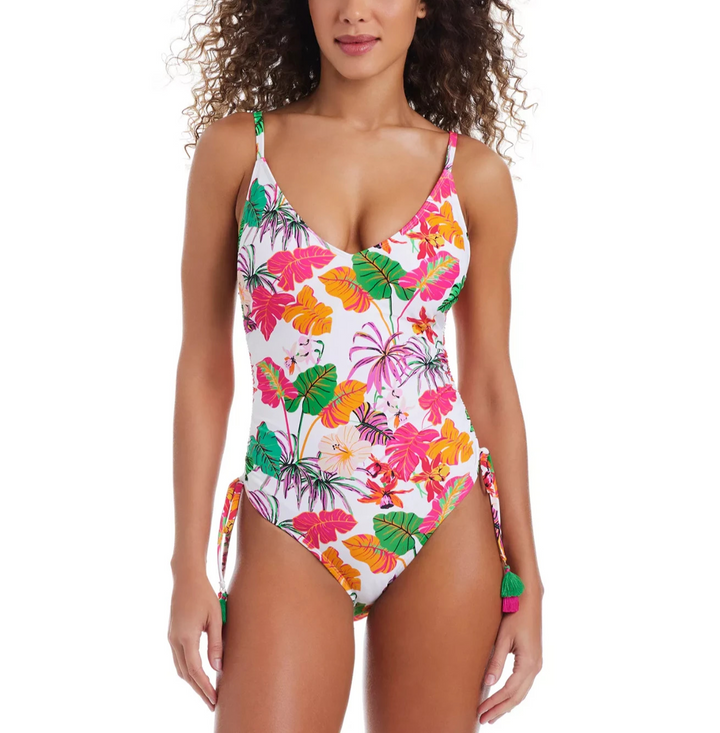 Bar III Women's Bermuda Babe One-Piece Swimsuit MSRP $68