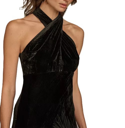 Donna Karan New York Velvet Halter Gown MSRP $299