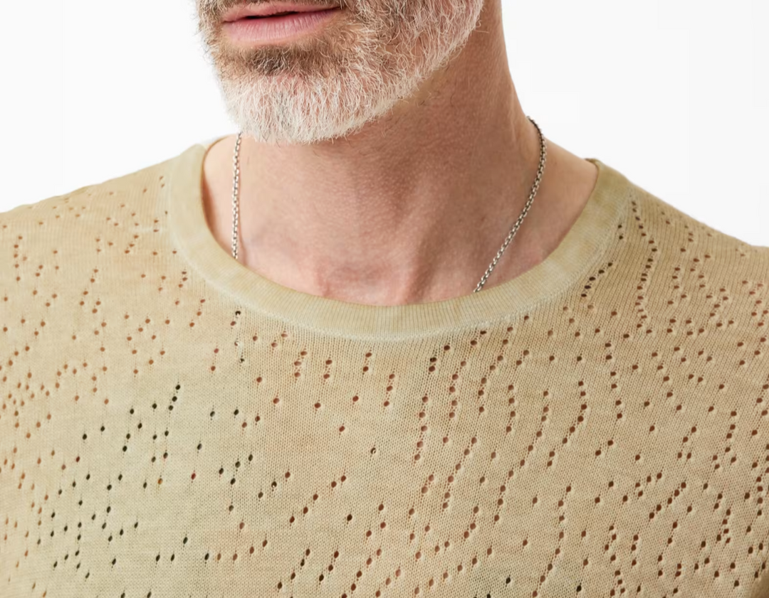 John Varvatos Camden Mesh Stitch Crew Sweater MSRP $228