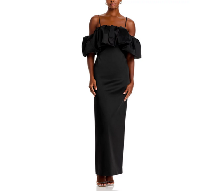 SIMKHAI Dorina Off The Shoulder Ruffle Dress MSRP $895