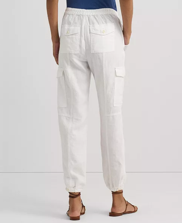 Lauren Ralph Lauren Linen Cargo Pants MSRP $165