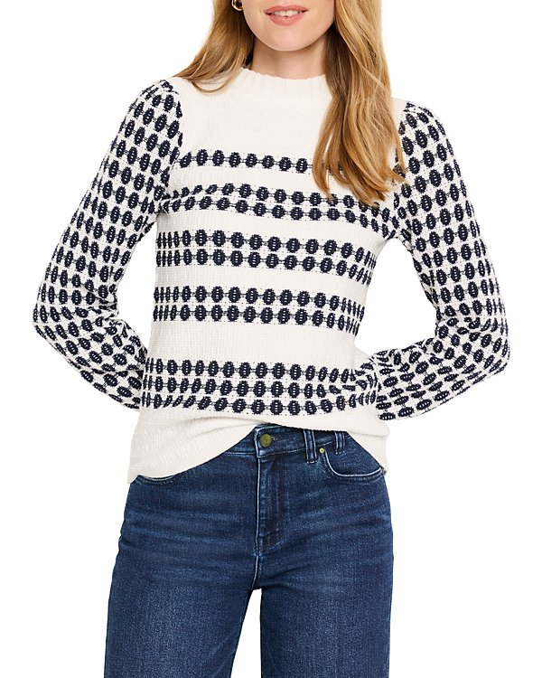 NIC+ZOE Pattern Waffle Stitch Sweater MSRP $158