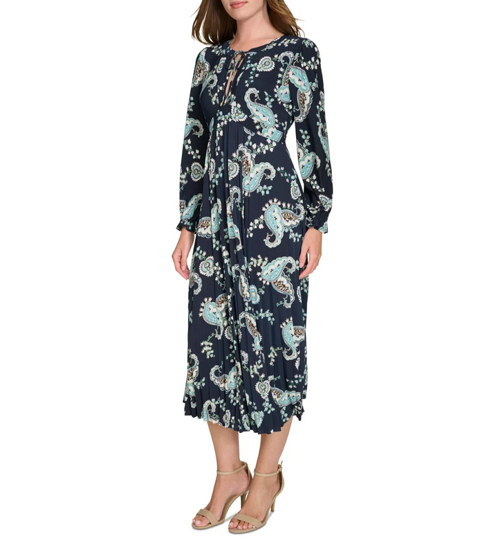 Tommy Hilfiger Women's Posey Paisley Jersey Dress MSRP $139