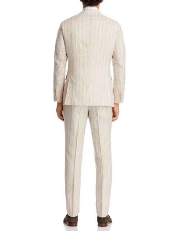 BOSS L Harvers Striped Slim Fit Suit MSRP $1995