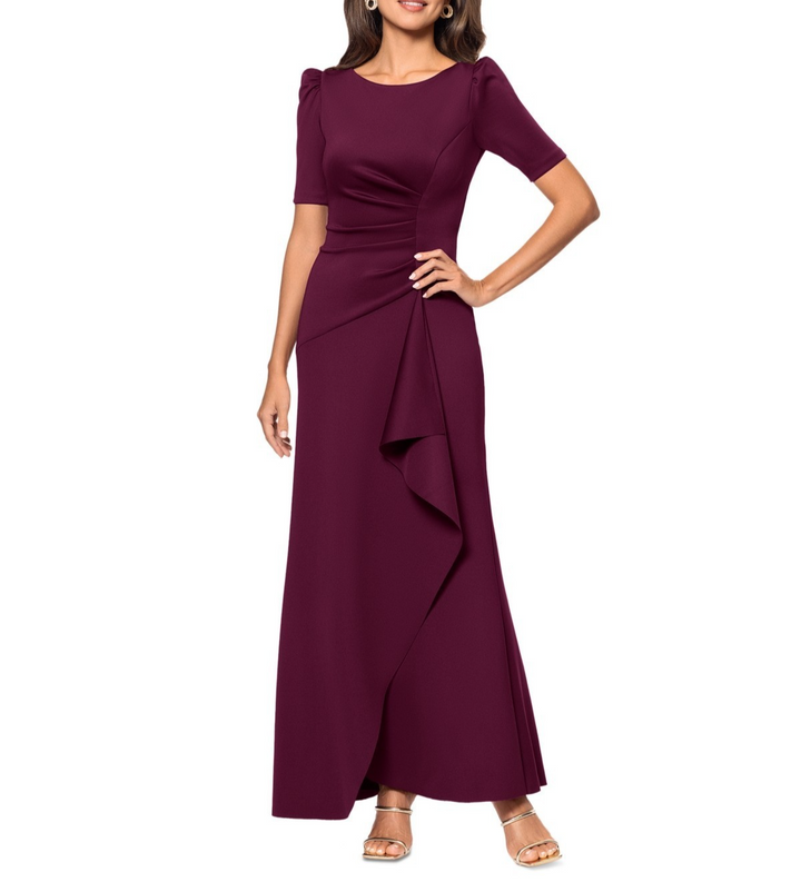XSCAPE Ruched A-Line Gown MSRP $209