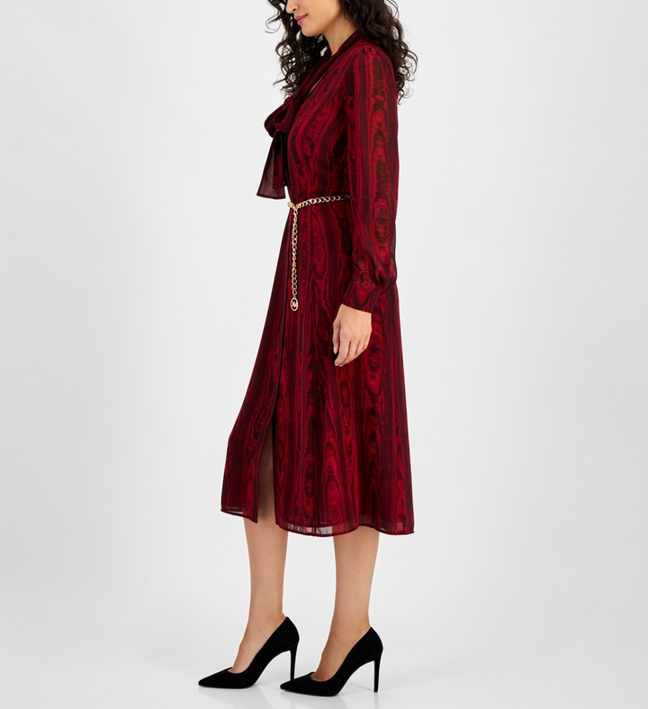 MICHAEL Michael Kors Belted Midi Dress MSRP $195