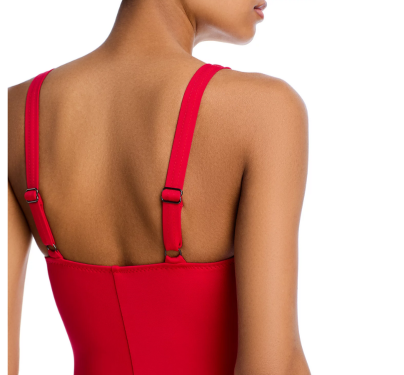 Robin Piccone Ava Knotted One Piece Swimsuit MSRP $178