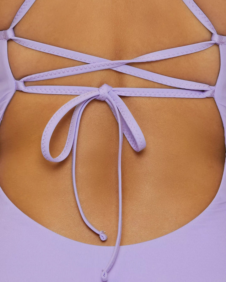 Becca Clare Fiesta Plunge One Piece Swimsuit MSRP $138