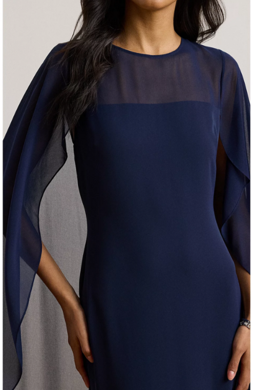 Lauren Ralph Lauren Cape Gown MSRP $265