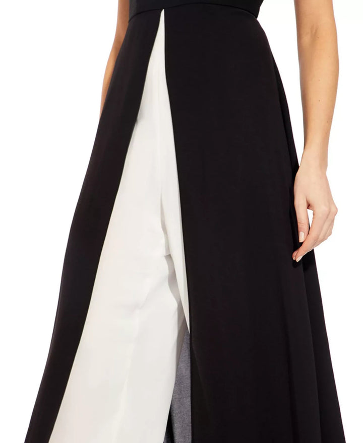Adrianna Papell Colorblocked Overlay Jumpsuit MSRP $199