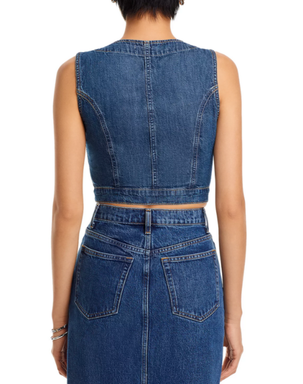 RE/DONE Sleeveless Trucker Top MSRP $295