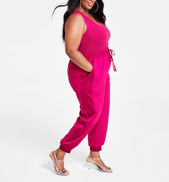 Nina Parker Trendy Plus Size Wide-Leg Joggers MSRP $89