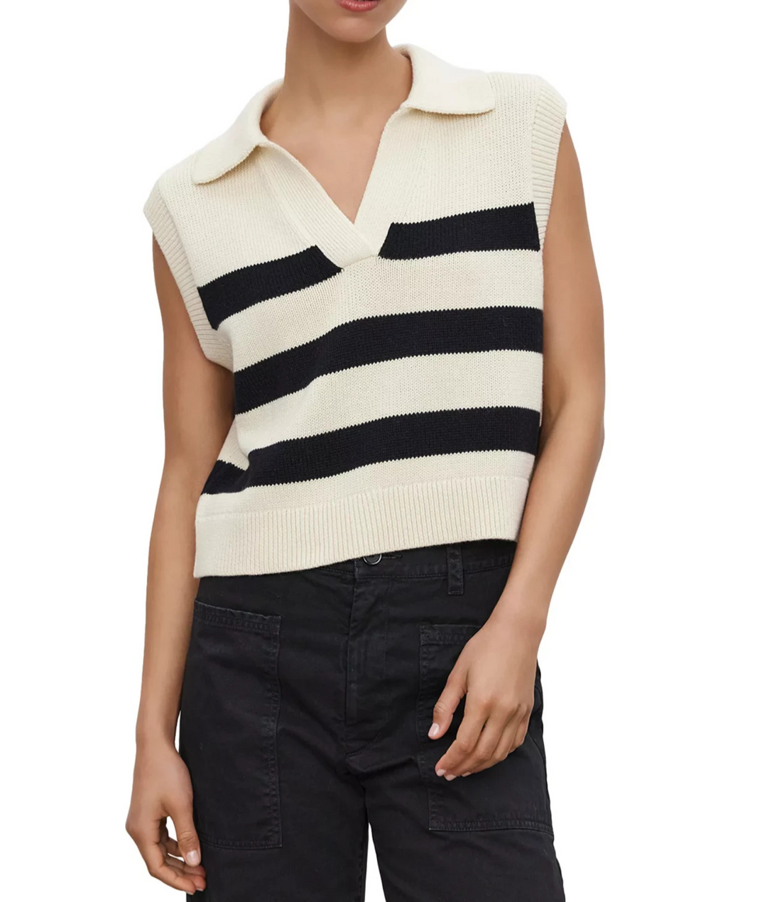 Velvet by Graham & Spencer Mariette Collared Vest MSRP $166