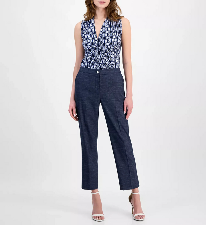 Anne Klein Women's Mid-Rise Straight-Leg Ankle Pants MSRP $99