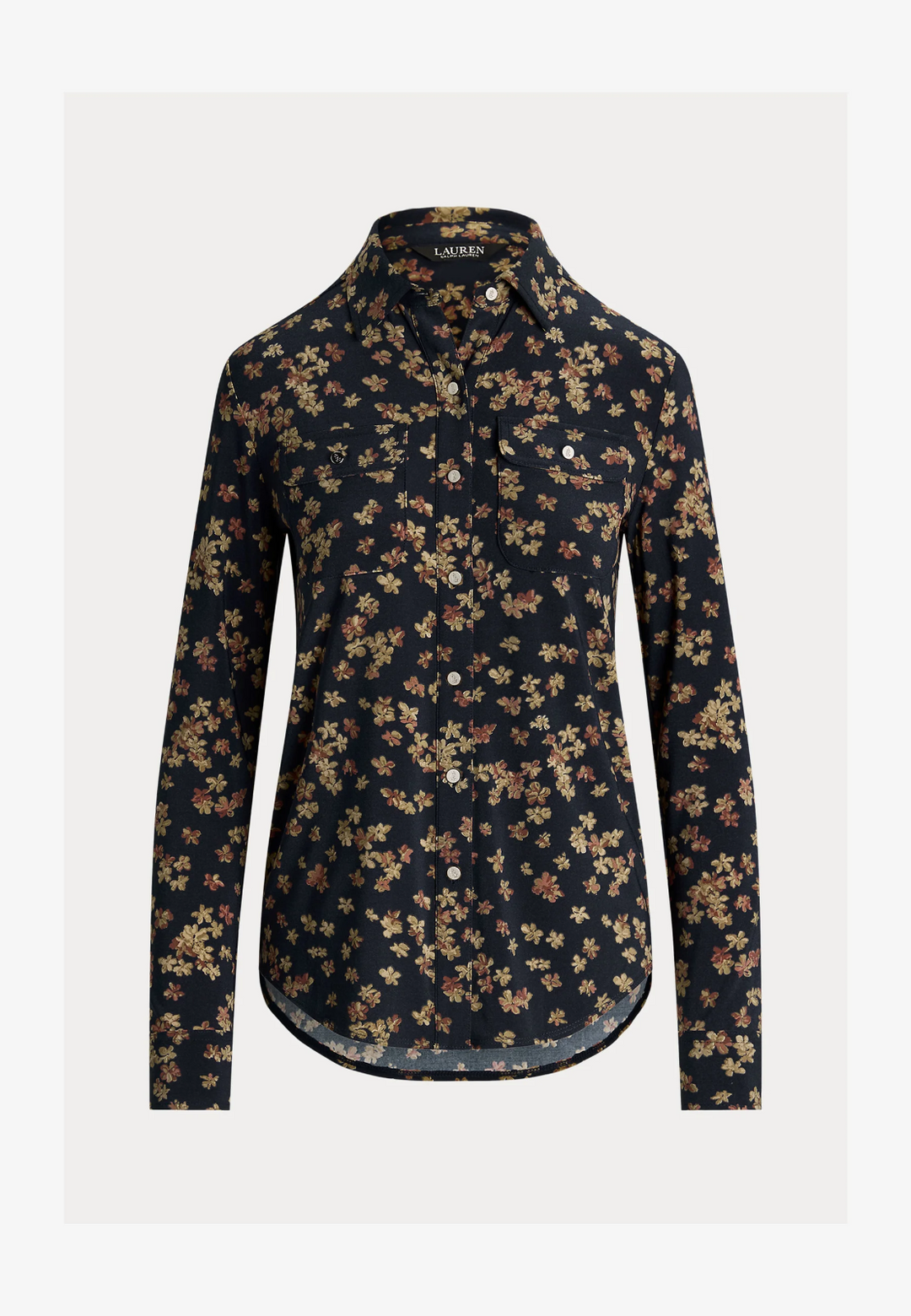 Lauren Ralph Lauren Women's Collared Floral Shirt MSRP $125