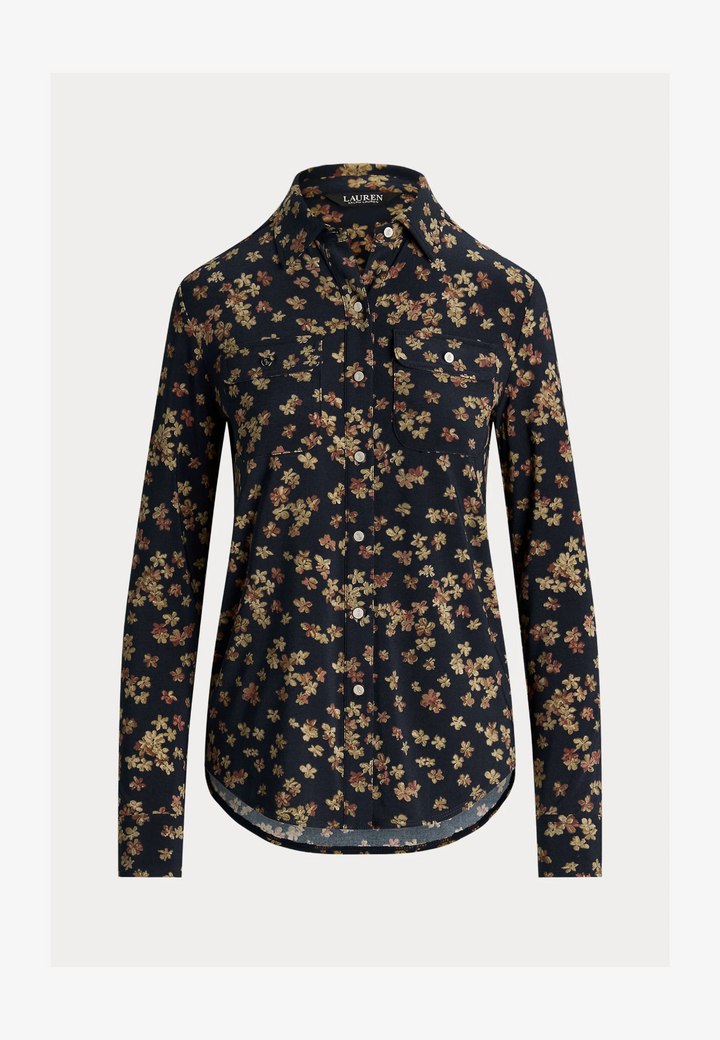 Lauren Ralph Lauren Women's Collared Floral Shirt MSRP $125