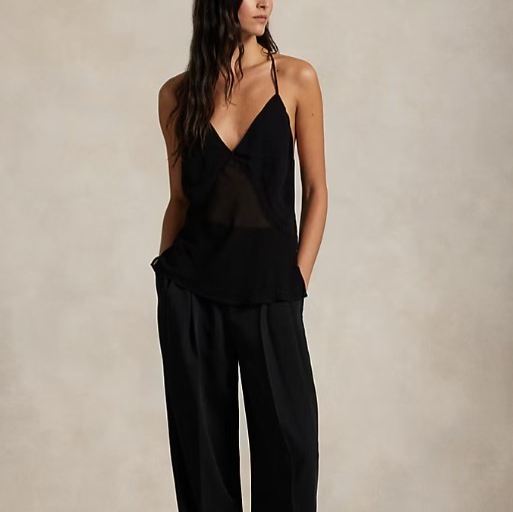 Polo Ralph Lauren Sheer-Paneled Camisole MSRP $248