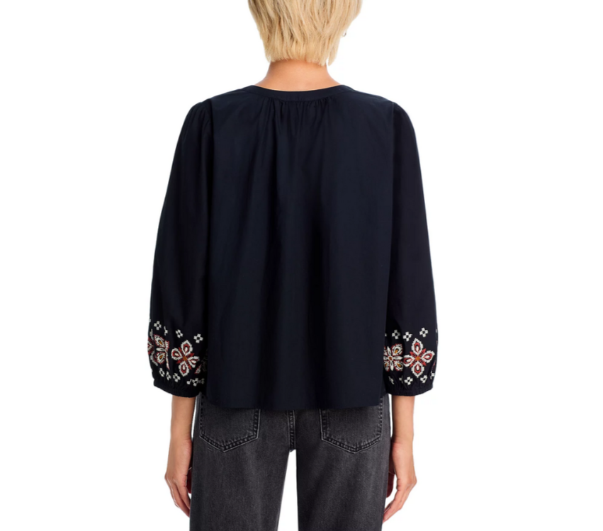 Velvet by Graham & Spencer Paola Embroidered Top MSRP $179