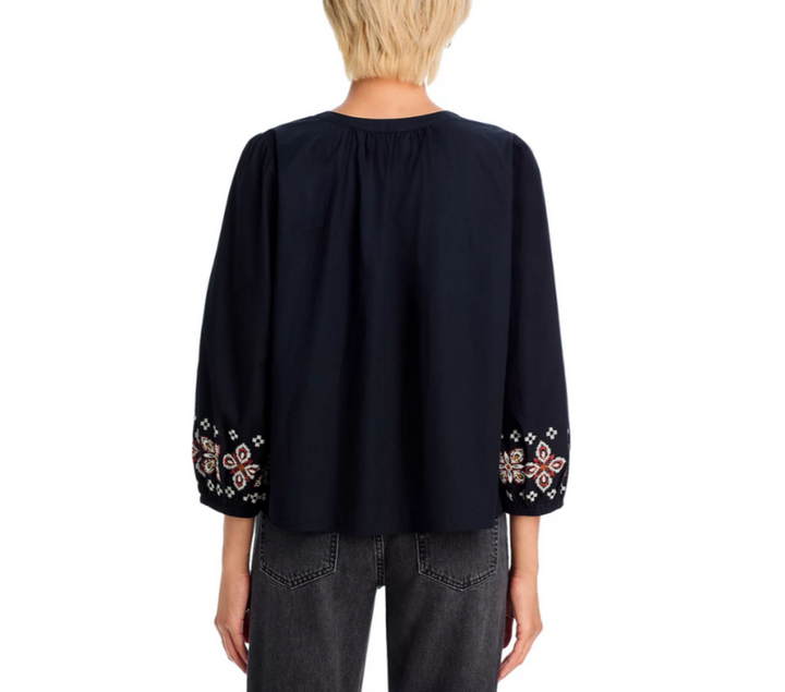 Velvet by Graham & Spencer Paola Embroidered Top MSRP $179