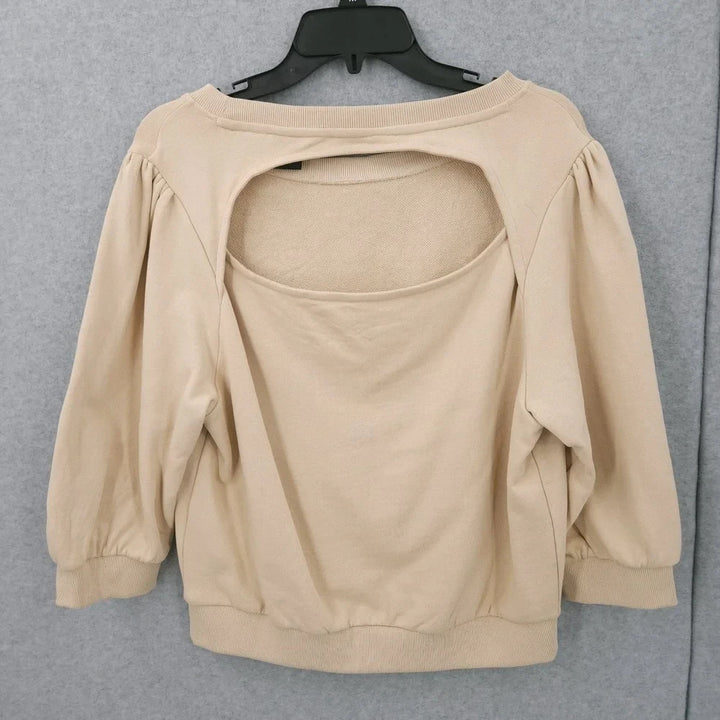 BOSS Orange Women's Cotton Logo Back-Cutout Sweatshirt MSRP $98