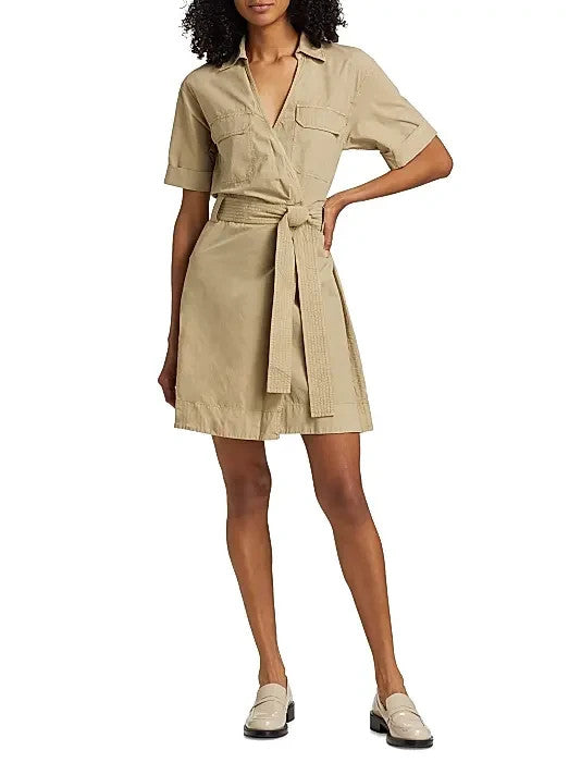 Rails Natalie Twill Belted Wrap Minidress MSRP $248
