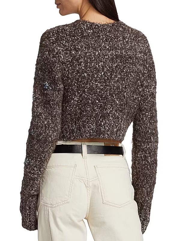 Free People Twinkle Crystal-Embellished Cardigan MSRP $198