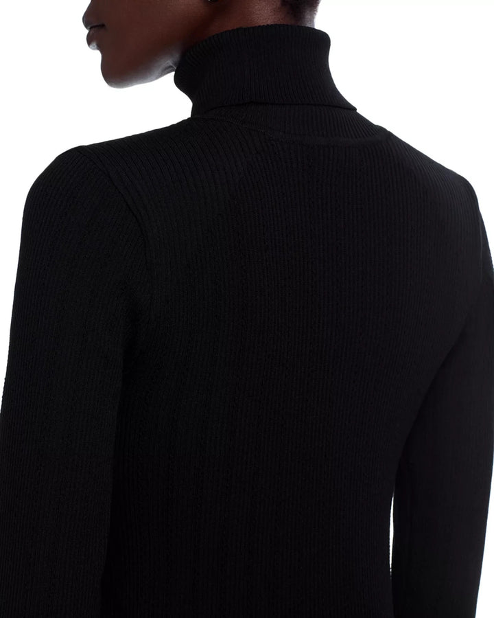 AQUA Button Trim Turtleneck Sweater MSRP $88