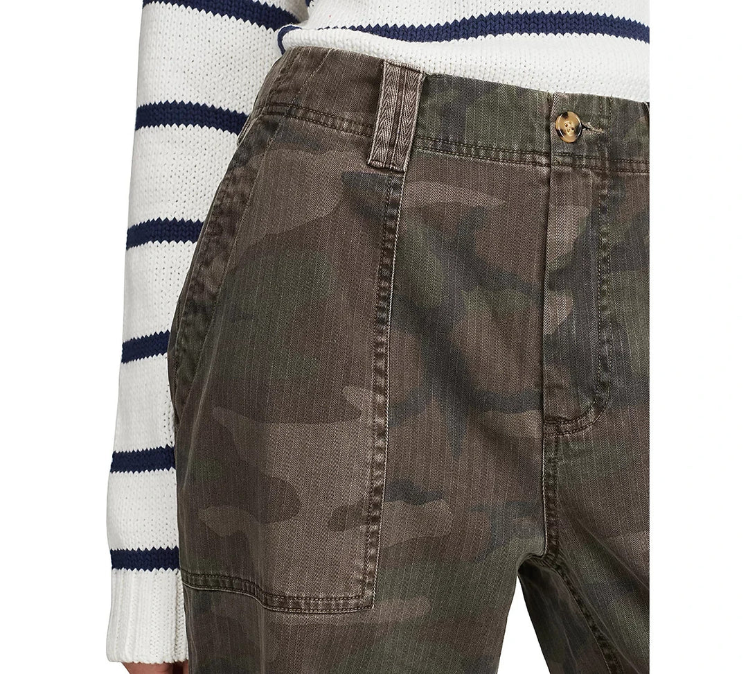 Lucky Brand Camo-Print Mid-Rise Utility Pants MSRP $99